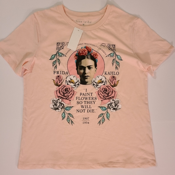 Love tribe Magdalena Carmen Frida Kahlo T-shirt Sz juniors M - Picture 5 of 5